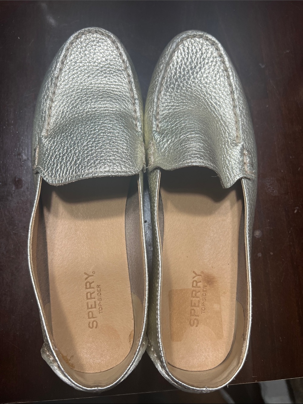 Sperry gold Metallic Leather Women’s Slip-On Loafers